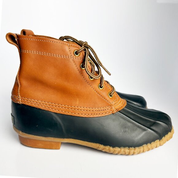 Eddie Bauer Waterproof Rubber Duck Foul Weather Garden Boots Ladies Size 10 - Picture 3 of 11